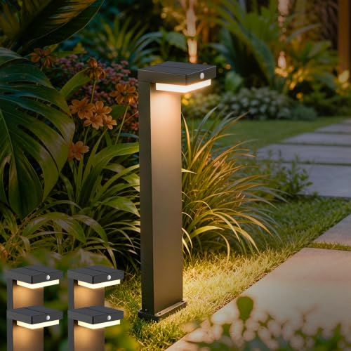 Premium Solar Pathway Lights Outdoor (4 Count)
