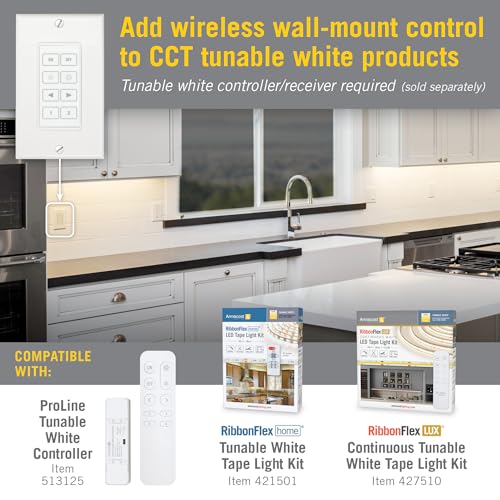 Wireless Light Switch for CCT Tunable White LED Lights 523423