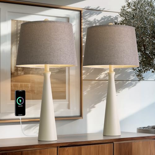 25.75" Modern Table Lamp for Bedroom Set of 2 (2 Count)