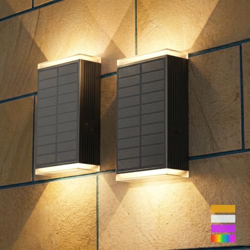 2Pack Solar Wall Lights Outdoor