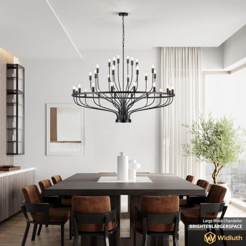 51.2" Large Black Industrial Chandelier