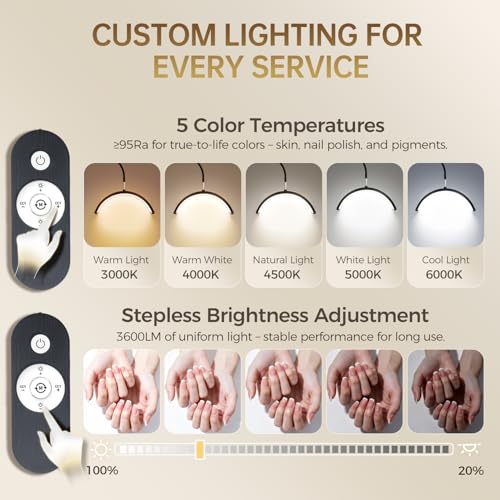 Half Moon Light for Esthetician with Nail UV Lamp