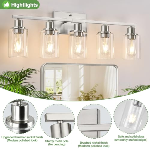 5 Light Bathroom Light Fixtures