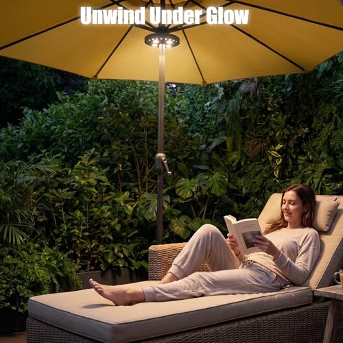 Patio Umbrella Light 3 Brightness Modes Cordless