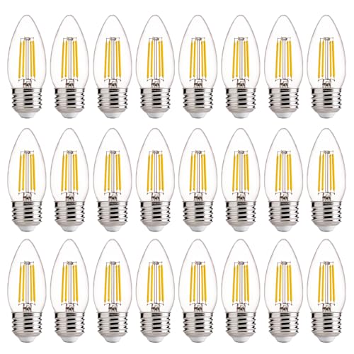 60W Equivalent LED Chandelier Light Bulbs (24 Count)