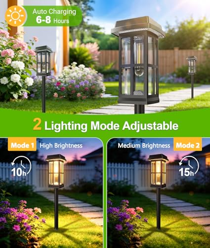 8 Pack Solar Pathway Lights Outdoor (8 Count)