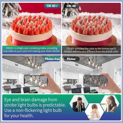 20Pack Shatterproof LED Edison Light Bulb 60W Equivalent (20 Count)