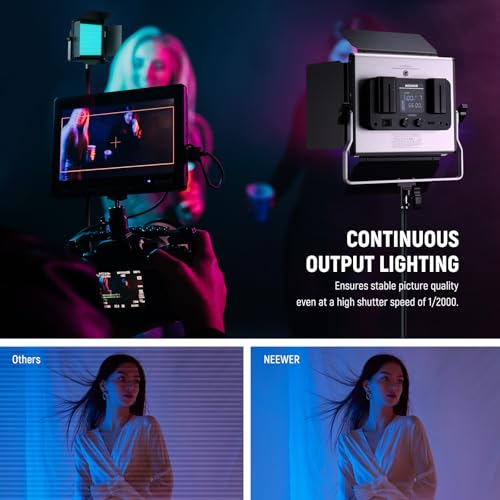 Upgraded RGB LED Studio Video Light with Tripod Stand