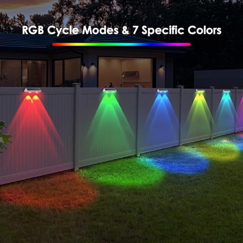 8 Pack Solar Fence Lights Outdoor