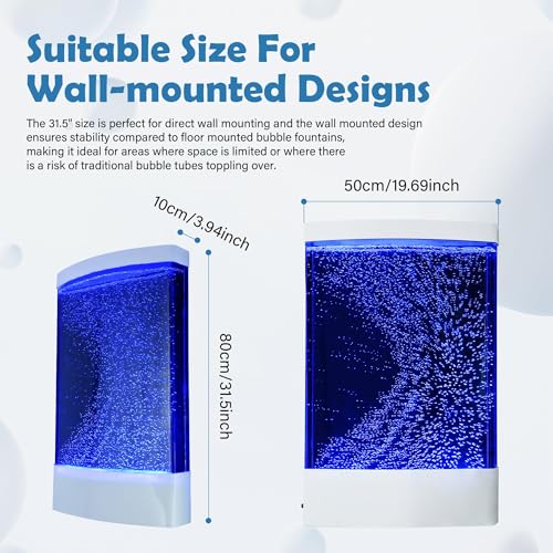 Sensory LED Colorful Bubble Curved Wall