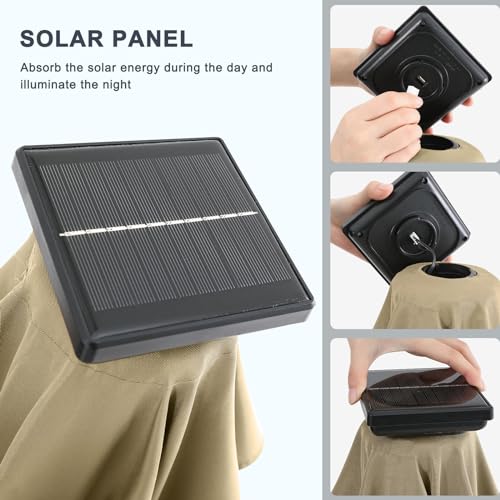 7.5ft Patio Umbrella with Solar Lights