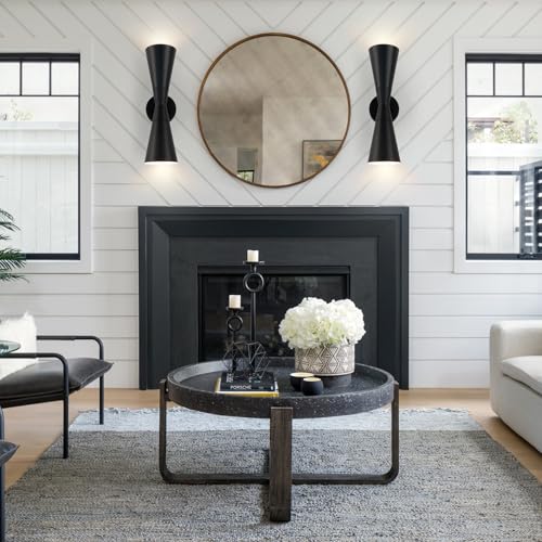 Modern Black Wall Sconces Set of 2 (2 Count)