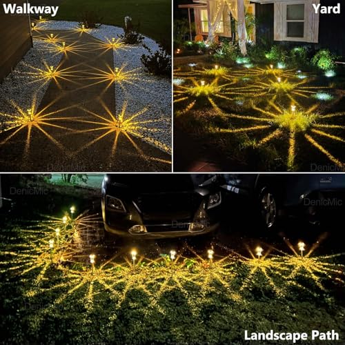 10 Pack Solar Pathway Lights Outdoor Waterproof Warm White LED (10 Count)