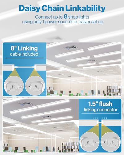 Sunco 6 Pack LED Shop Lights 4ft (6 Count)