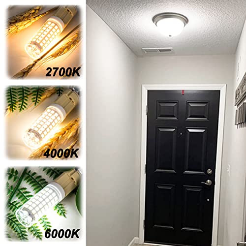 E26 100W Replacement LED Candelabra Corn Bulbs 6000K White (4 Count)
