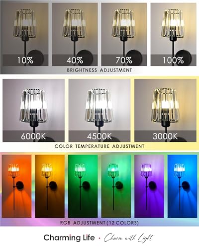 Battery Operated Wall Sconces Set of 2