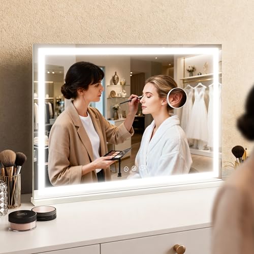 Large Vanity Mirror with Lights 35.5" x 27"