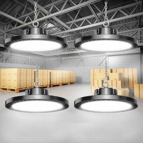 UFO LED High Bay Lights 300W 4Pack 45000lm Super Bright 6000K (4 Count)