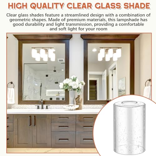 8 Pcs Clear Bubble Seeded Glass Lamp Shade 1 (8 Count)