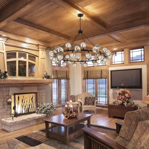 Large Chandeliers for Dining room Round 60'' Oversized Living Room Lighting