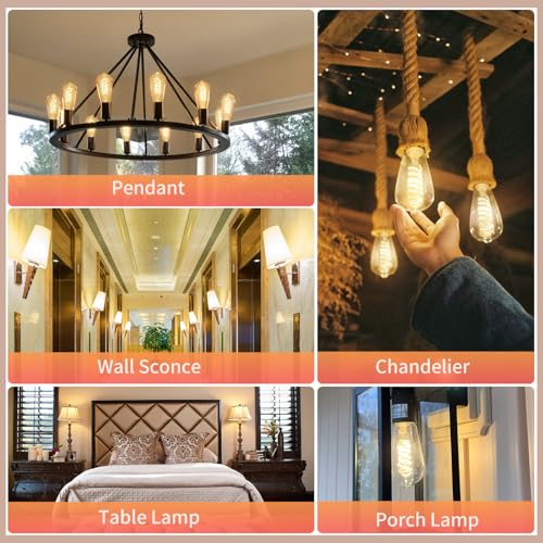 6Pack Edison Light Bulbs 60W Equivalent (6 Count)