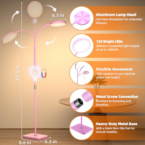 Floor Lamp Adjustable Height Floor Lamps for Living Room Bedroom