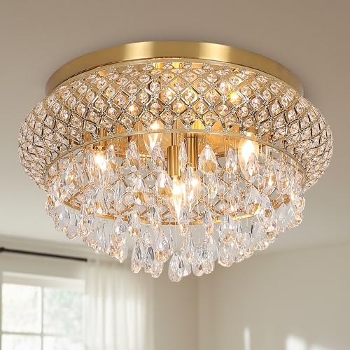 19.5'' Crystal Brass Chandelier