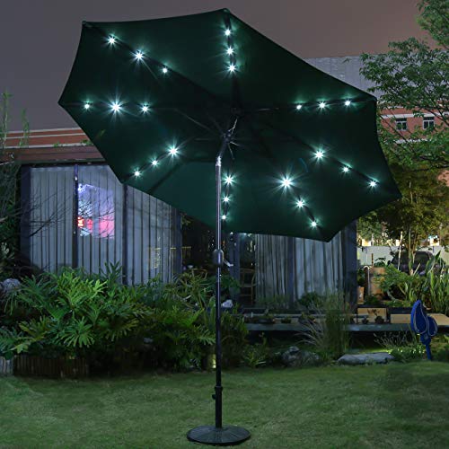 9' Solar LED Patio Umbrella