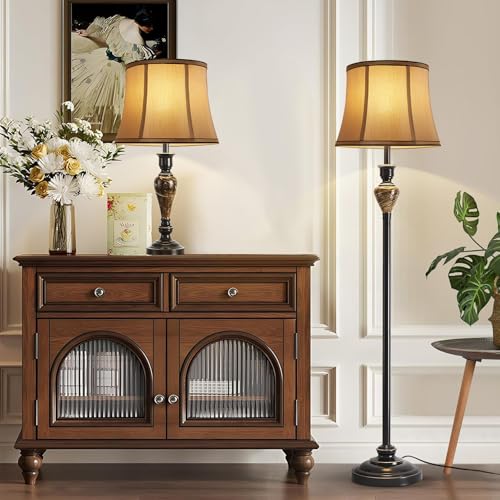 Brown Drum Lampshades Set of 2 With Royal Design (2 Count)