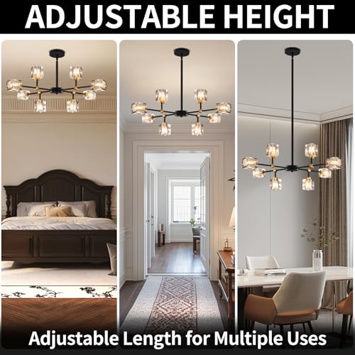 Sputnik Crystal Chandelier with 8