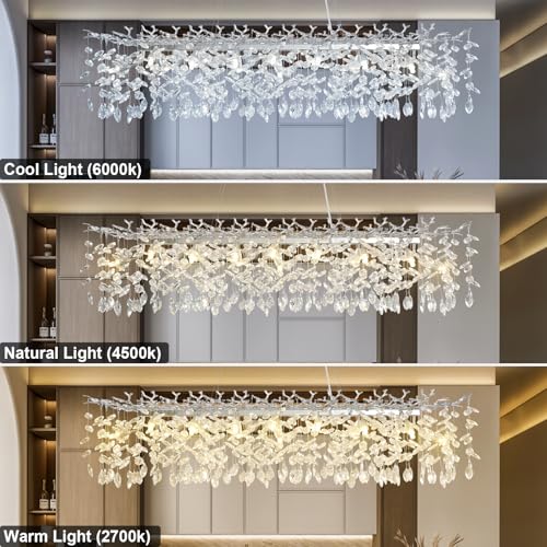 60" Silver Crystal Chandelier