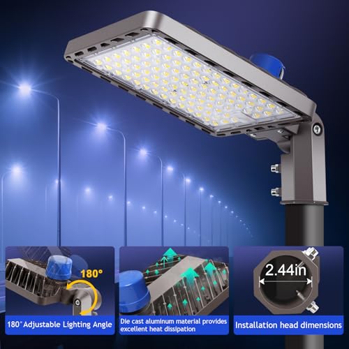 240W LED Parking Lot Light Slip Fitter LED Pole Light 5000K IP65