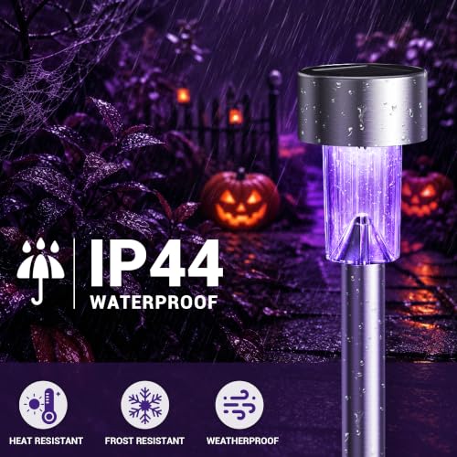16 Pack Purple Solar Halloween Lights (16 Count)