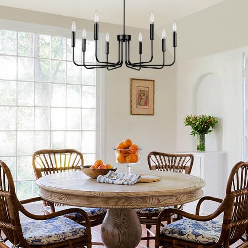 8 Light Black Chandelier