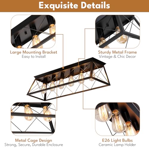38" Large Flush Mount Ceiling Light for Kitchen Hallway Fixtures