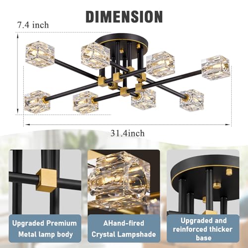 Modern Crystal Ceiling Light Fixture