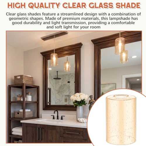 6 Pack Amber Bubble Seeded Glass Lamp Shade 1 (6 Count)