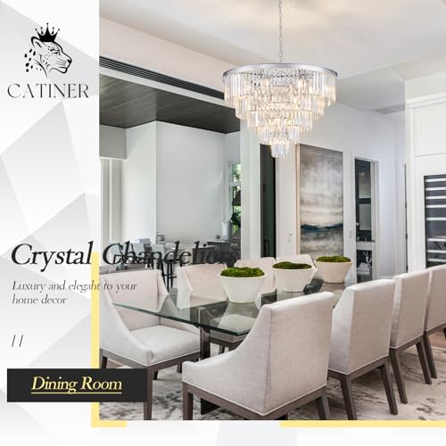30" Modern Crystal Chandelier