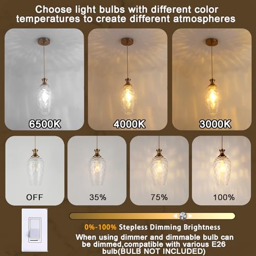 Glass Pendant Lights Kitchen Island