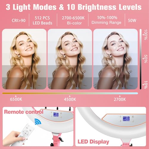 Large 22" Ring Light with Stand for iPad iPhone Barber