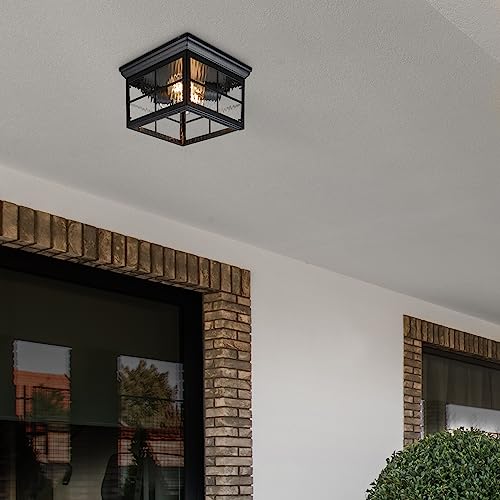 Outdoor Flush Mount Ceiling Light Fixture