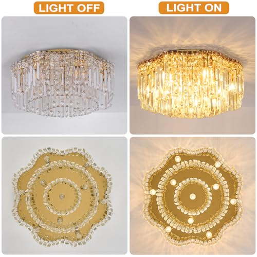 Flush Mount Crystal Chandelier