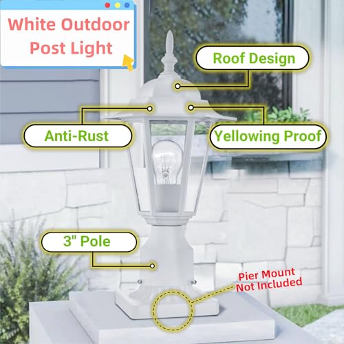 White Outdoor Post Light