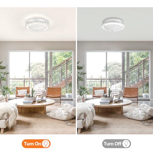 Crystal Ceiling Light Fixture LED Modern Bathroom Ceiling Light Fixtures