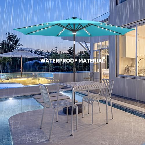 Solar Patio Umbrella with Centre Light