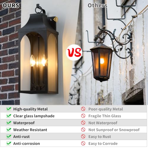 22.44 Inch Dusk to Dawn Outdoor Wall Light