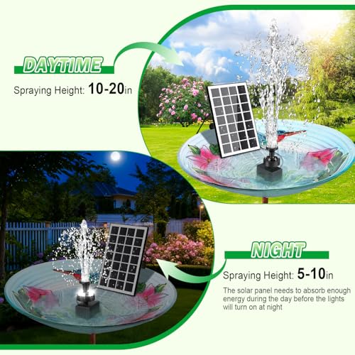Solar Fountain Kit White Lights