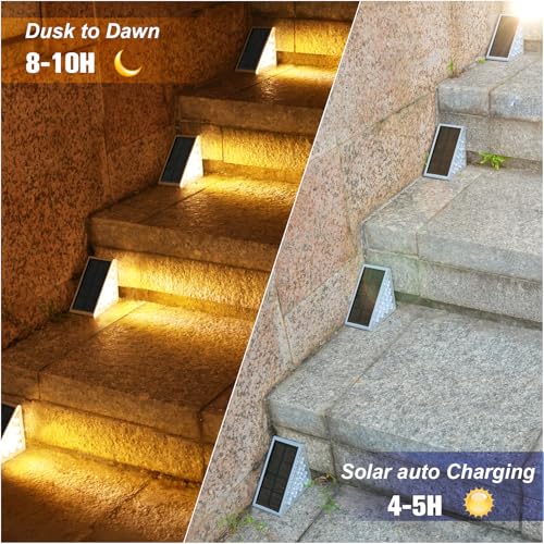 Solar Step Lights Outdoor Waterproof (6 Count)