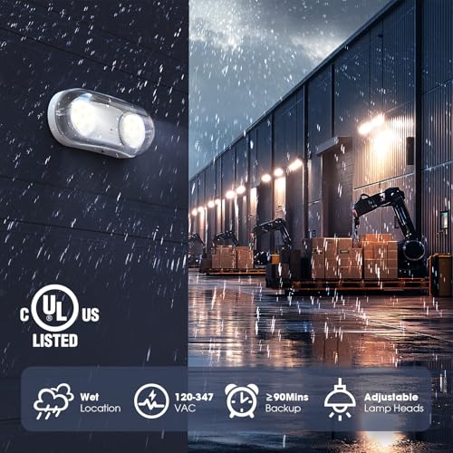 Wet Location Rated Outdoor Emergency Light (2 Count)