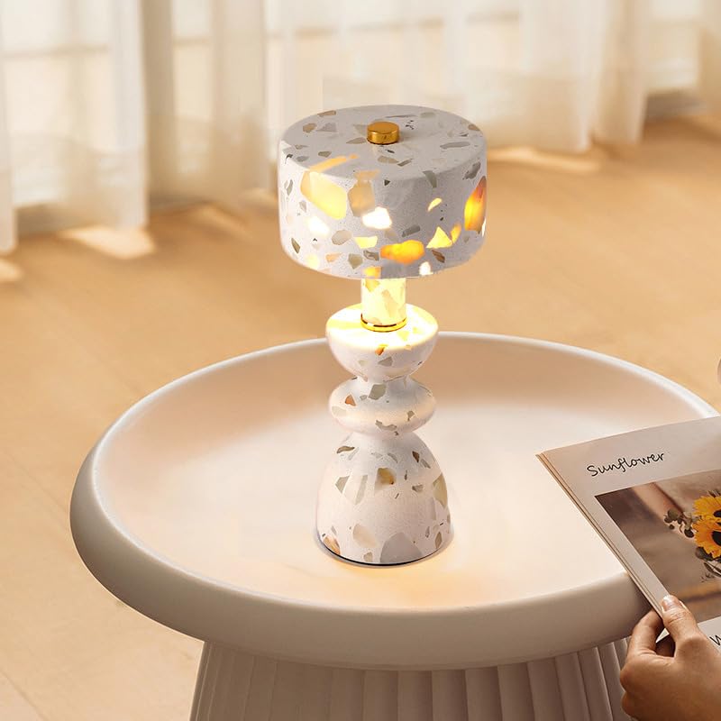 White Marble Touch Lamp